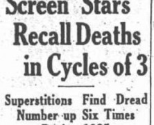 I vip muoiono a gruppi di tre?